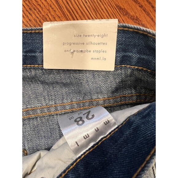 MNML Jeans Mens Sz 28 Distressed Destroyed Button Fly Slim grunge streetwear New - Picture 10 of 14